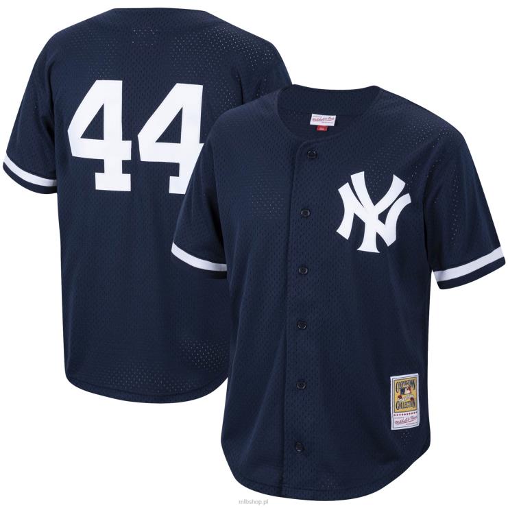 new york yankees reggie jackson mitchell & ness granatowa kolekcja cooperstown siatkowa koszulka treningowa mrugnięcia mężczyźni 0J02V336 MLB Jerseys