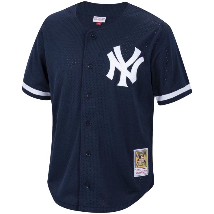 new york yankees reggie jackson mitchell & ness granatowa kolekcja cooperstown siatkowa koszulka treningowa mrugnięcia mężczyźni 0J02V336 MLB Jerseys