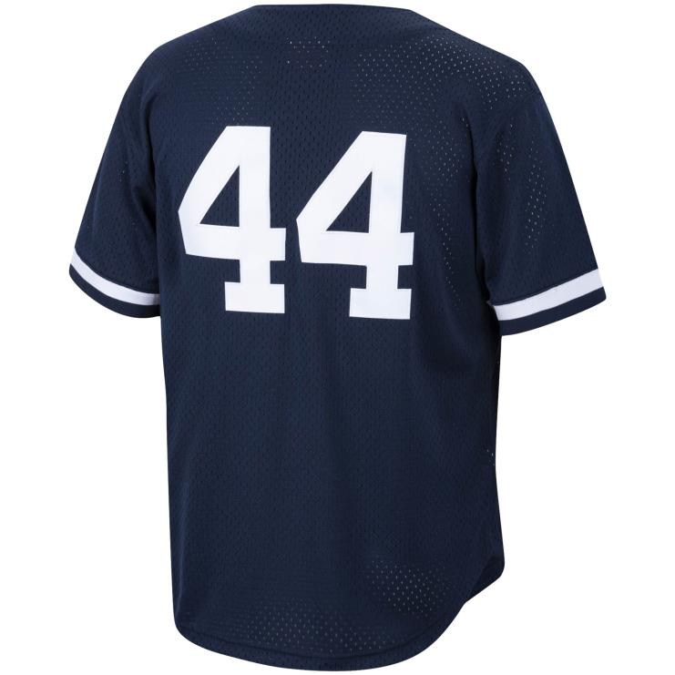new york yankees reggie jackson mitchell & ness granatowa kolekcja cooperstown siatkowa koszulka treningowa mrugnięcia mężczyźni 0J02V336 MLB Jerseys