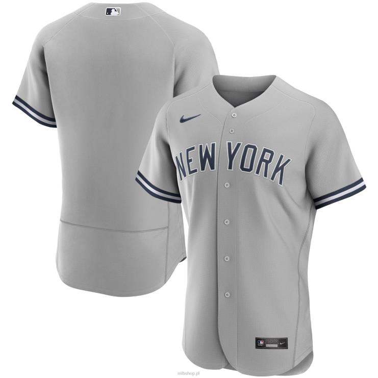 szara koszulka New York Yankees Road z autentyczną drużyną mężczyźni 0J02V854 MLB Jerseys