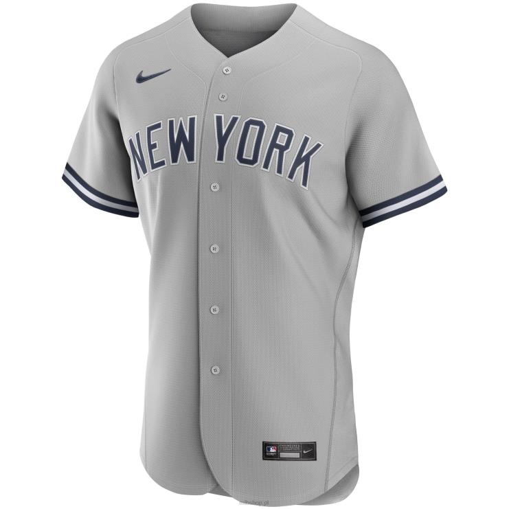 szara koszulka New York Yankees Road z autentyczną drużyną mężczyźni 0J02V854 MLB Jerseys
