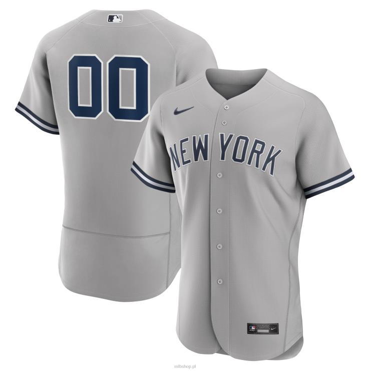 szara koszulka New York Yankees Road z autentyczną personalizacją mężczyźni 0J02V472 MLB Jerseys