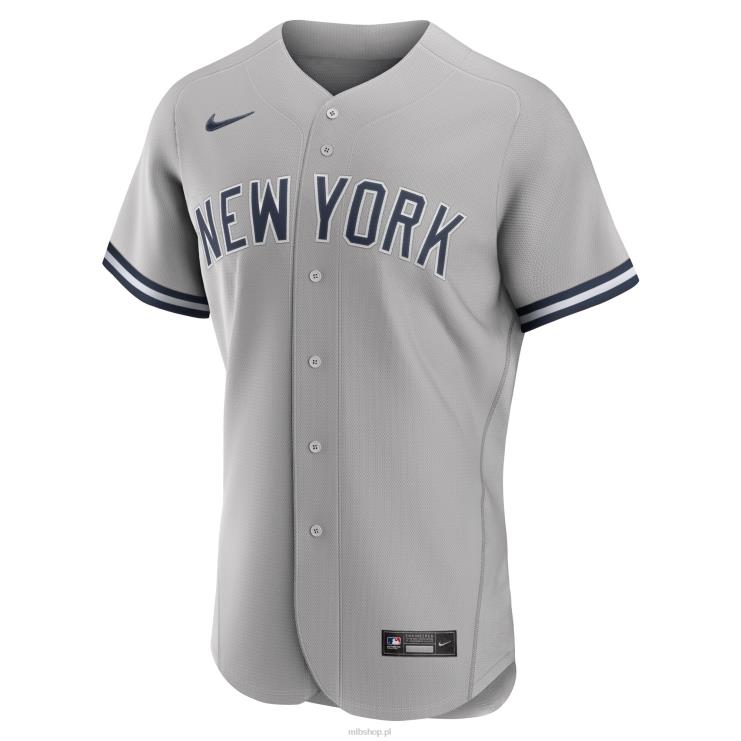 szara koszulka New York Yankees Road z autentyczną personalizacją mężczyźni 0J02V472 MLB Jerseys