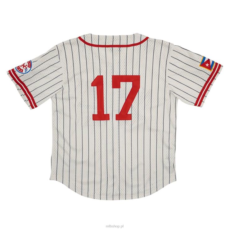 New York Cubans #17 Rings & Crwns kremowa, zapinana na guziki replika koszulki z siateczki mężczyźni 0J02V1307 MLB Jerseys