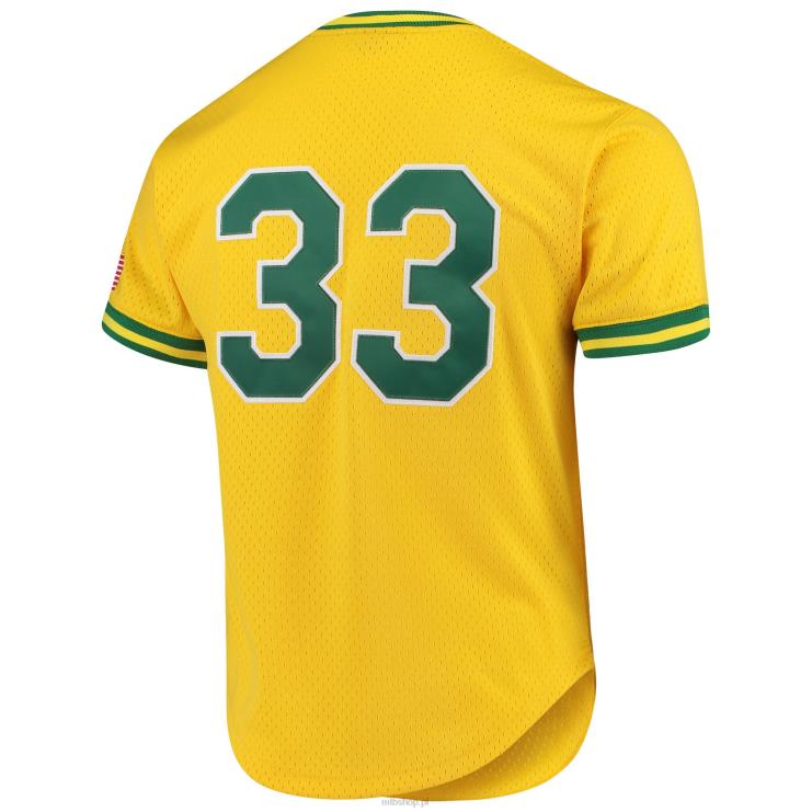 Oakland lekkoatletyka jose canseco mitchell & ness złota kolekcja cooperstown siatkowa koszulka treningowa do pałki mężczyźni 0J02V894 MLB Jerseys