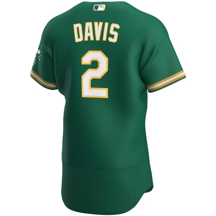 Oakland lekkoatletyka khris davis nike kelly zielona alternatywna autentyczna koszulka gracza mężczyźni 0J02V1271 MLB Jerseys