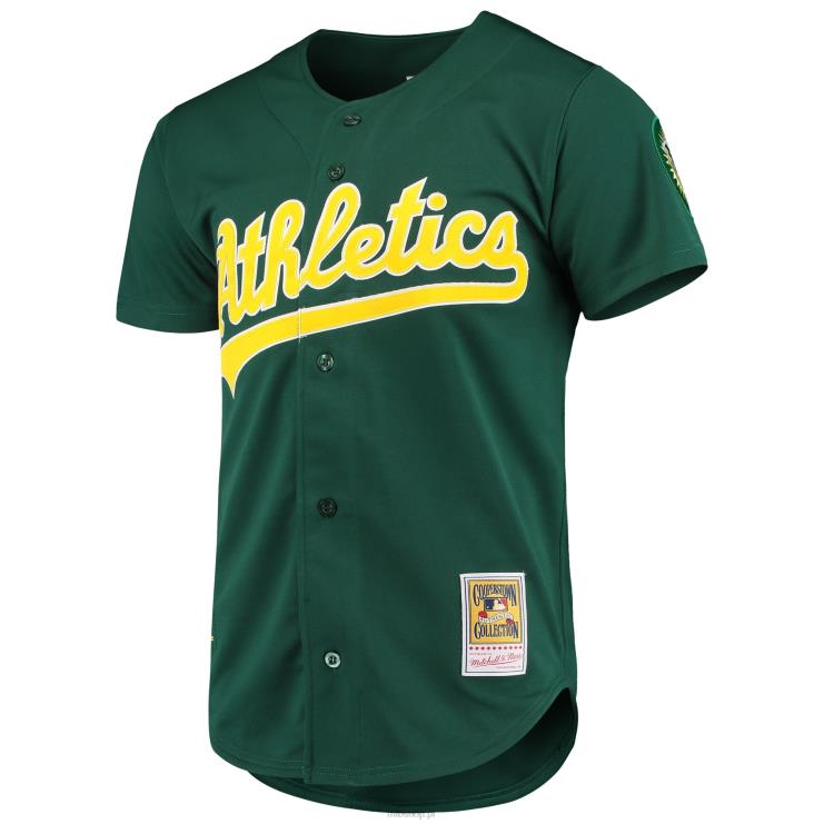 Oakland lekkoatletyka marka mcgwire mitchell & ness zielona 1997 kolekcja cooperstown autentyczna koszulka mężczyźni 0J02V1374 MLB Jerseys