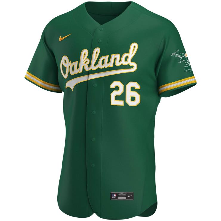 Oakland lekkoatletyka matowa chapman nike kelly zielona alternatywna autentyczna koszulka gracza mężczyźni 0J02V1363 MLB Jerseys