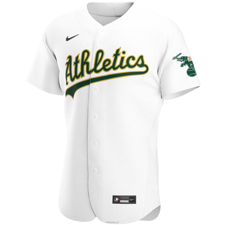 Oakland lekkoatletyka nike biała autentyczna koszulka domowa drużyny mężczyźni 0J02V742 MLB Jerseys