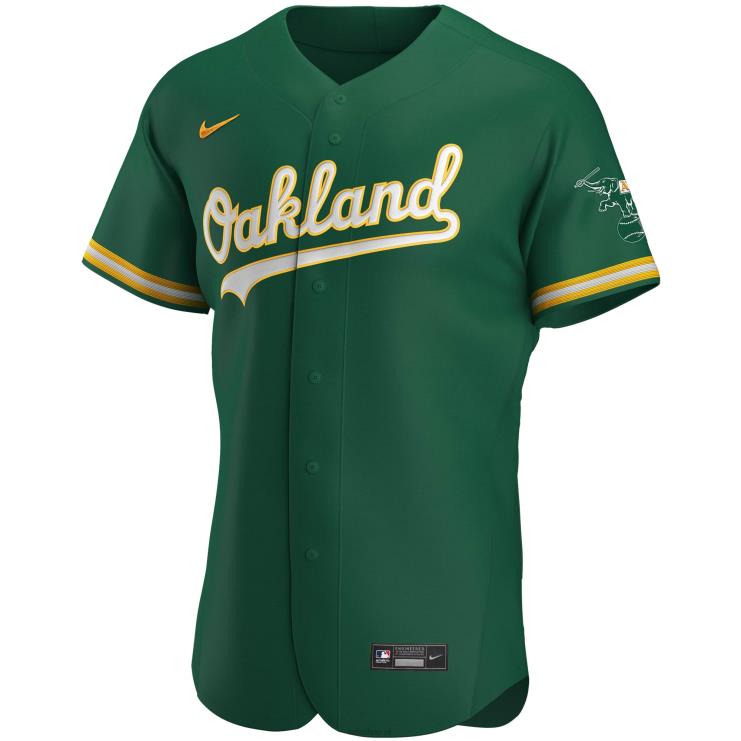 Oakland lekkoatletyka nike kelly zielona autentyczna koszulka drużynowa mężczyźni 0J02V716 MLB Jerseys