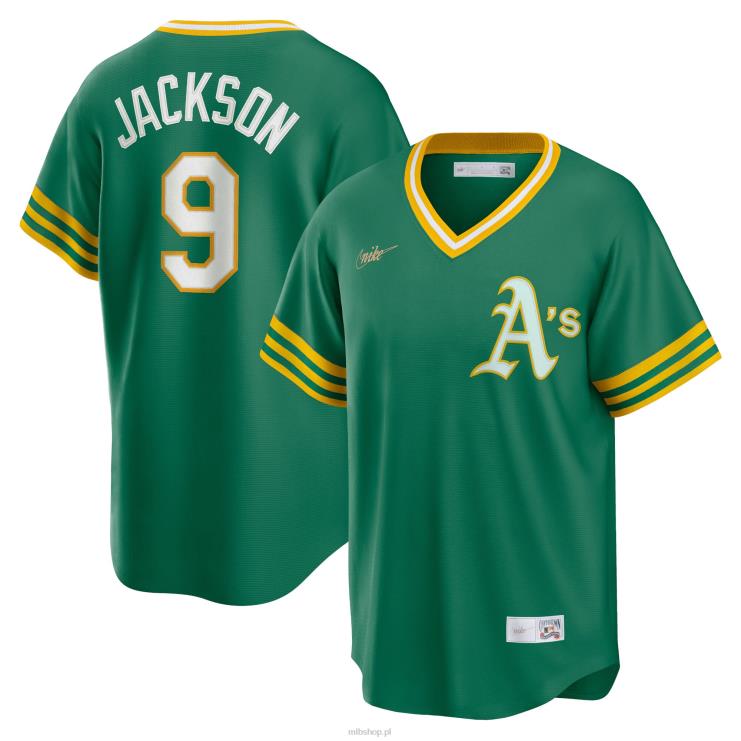 Oakland lekkoatletyka reggie jackson nike kelly zielona koszulka z kolekcji cooperstown road mężczyźni 0J02V464 MLB Jerseys