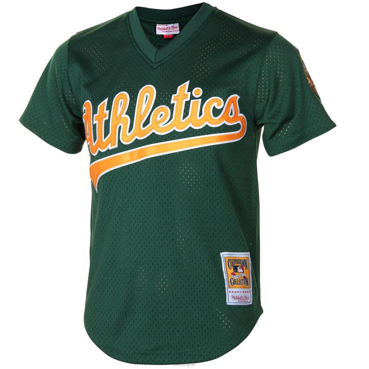 Oakland lekkoatletyka rickey henderson mitchell & ness zielony 1998 cooperstown siatkowa koszulka treningowa mrugnięcia mężczyźni 0J02V602 MLB Jerseys