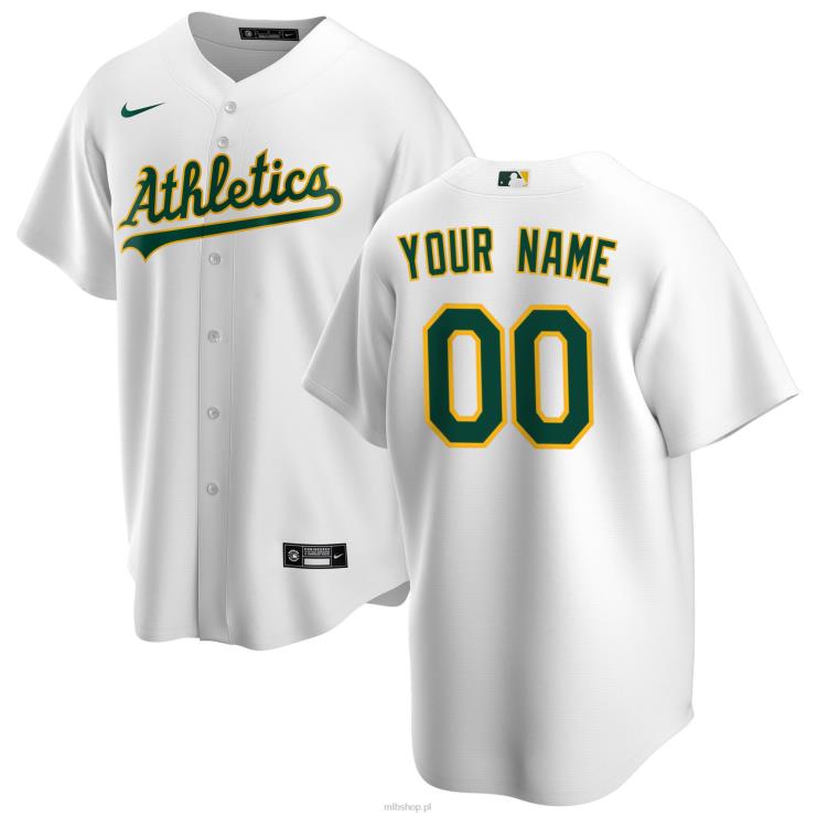 biała replika domowej koszulki nike oakland lekkoatletyka na zamówienie mężczyźni 0J02V475 MLB Jerseys