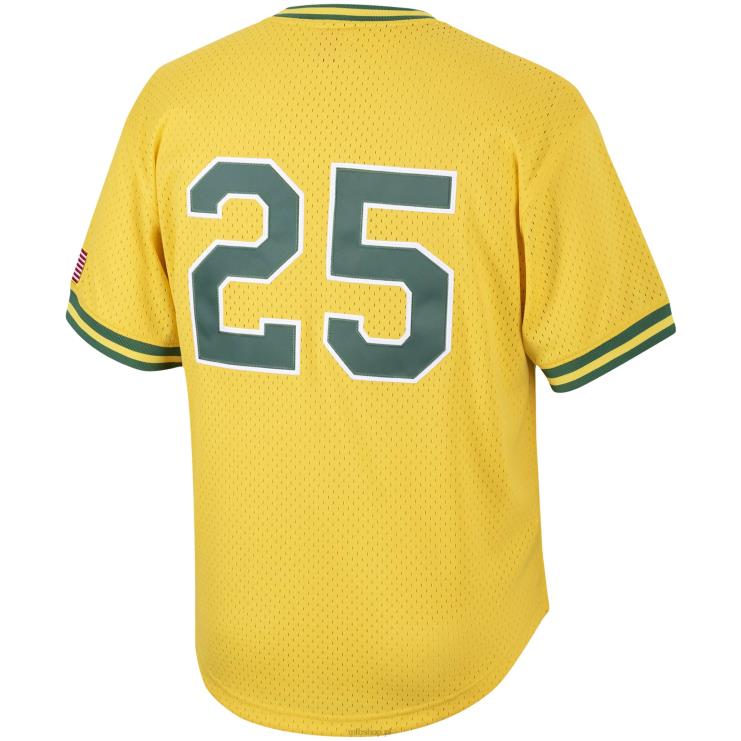 oakland lekkoatletyka mark mcgwire mitchell & ness złota kolekcja cooperstown siatkowa koszulka treningowa do odbijania mężczyźni 0J02V1411 MLB Jerseys