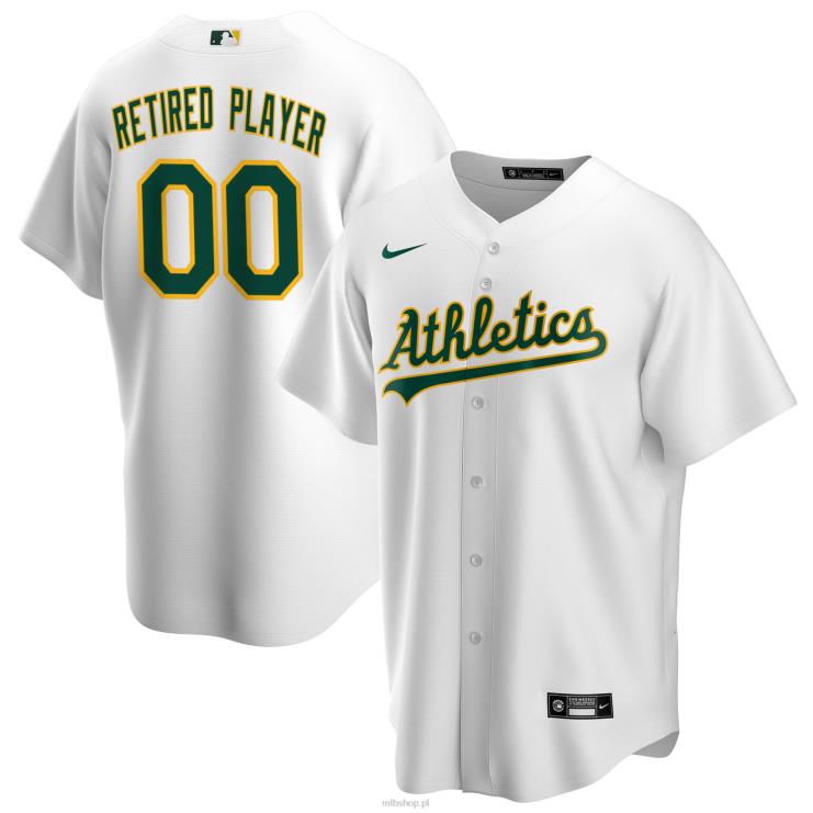oakland lekkoatletyka nike biała replika koszulki domowej drużyny pick-a-player na emeryturze mężczyźni 0J02V1195 MLB Jerseys