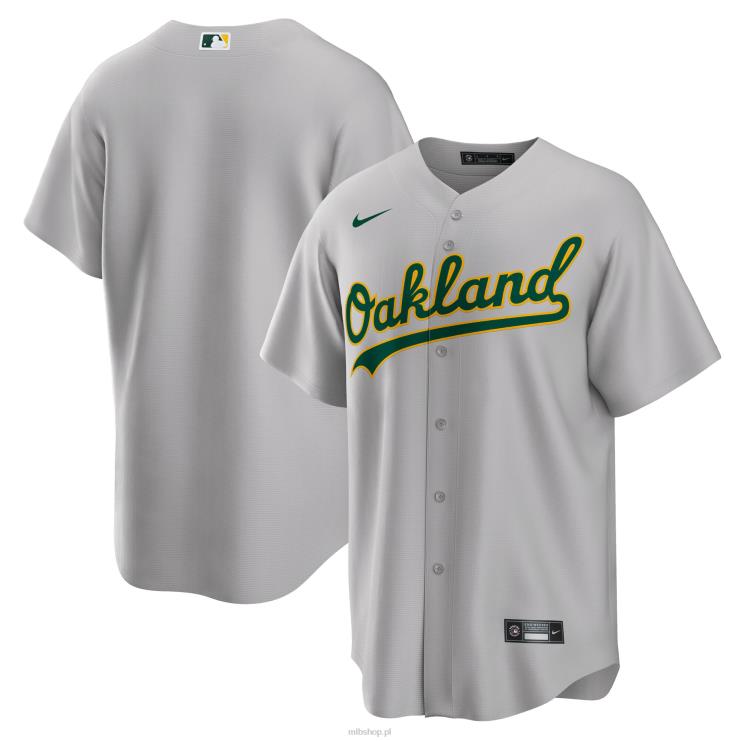 szara replika koszulki drużyny nike oakland lekkoatletyka szosowa mężczyźni 0J02V522 MLB Jerseys