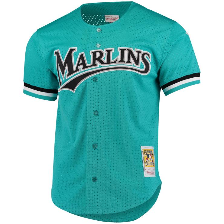 floryda marlins andre dawson mitchell & ness turkusowa moda kolekcja cooperstown siatkowa koszulka treningowa mrugnięcia mężczyźni 0J02V647 MLB Jerseys