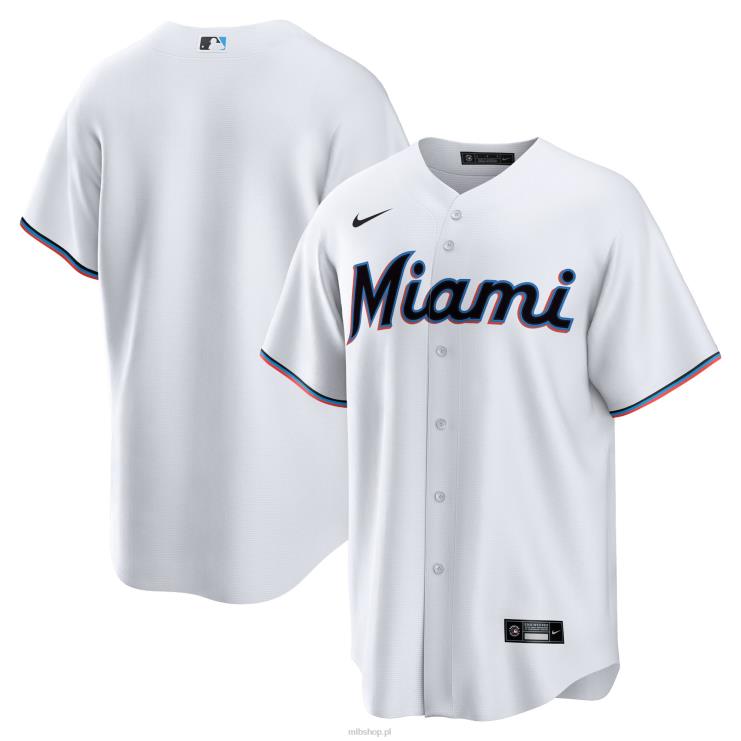 Biała replika domowej koszulki Nike Marlins Miami Marlins mężczyźni 0J02V240 MLB Jerseys