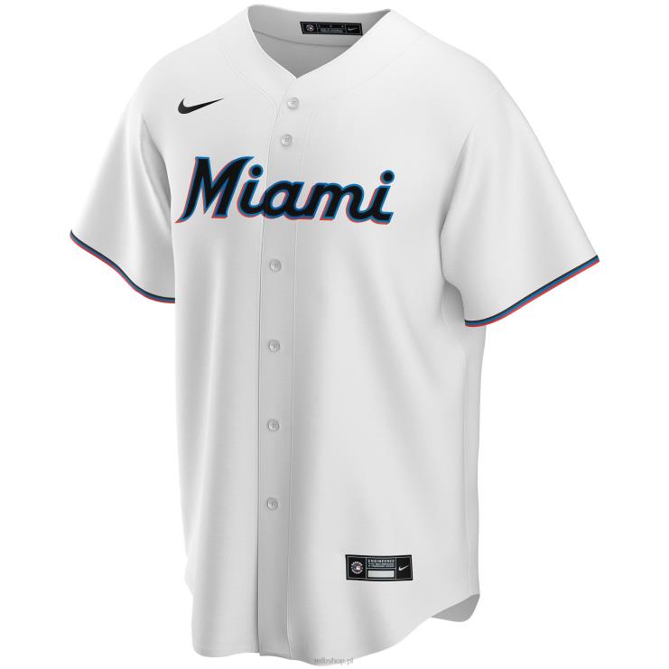 Biała replika domowej koszulki Nike Marlins Miami Marlins mężczyźni 0J02V474 MLB Jerseys