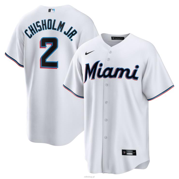Miami Marlins Jazz Chisholm Jr. biała replika domowej koszulki gracza nike mężczyźni 0J02V382 MLB Jerseys