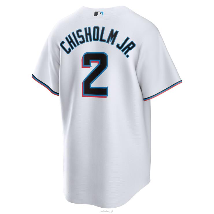 Miami Marlins Jazz Chisholm Jr. biała replika domowej koszulki gracza nike mężczyźni 0J02V382 MLB Jerseys