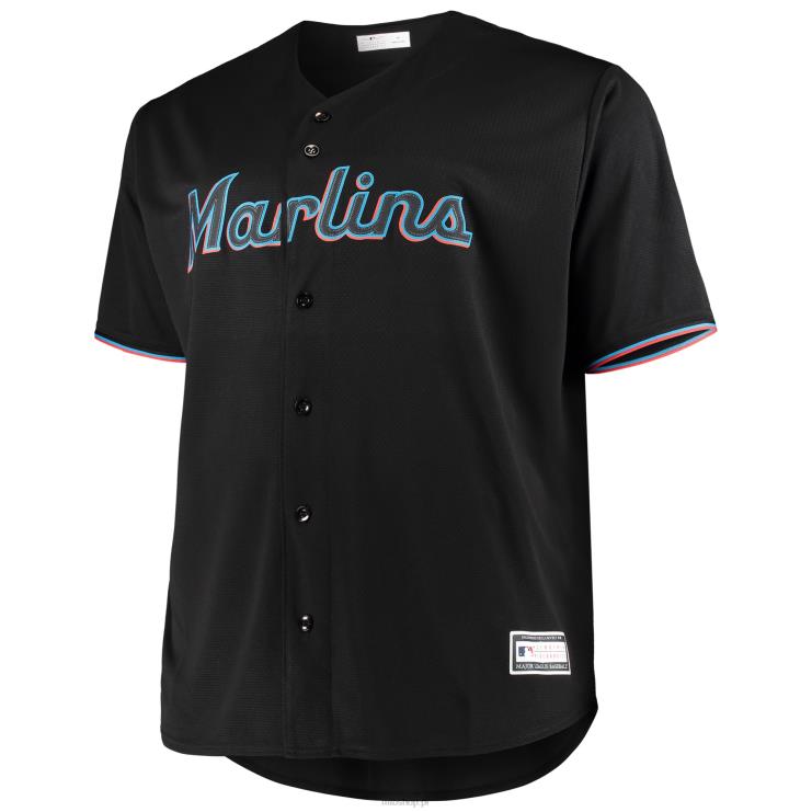czarna replika koszulki drużyny miami marlins, duża i wysoka mężczyźni 0J02V856 MLB Jerseys