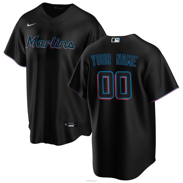 miami marlins nike czarna alternatywna replika niestandardowej koszulki mężczyźni 0J02V374 MLB Jerseys