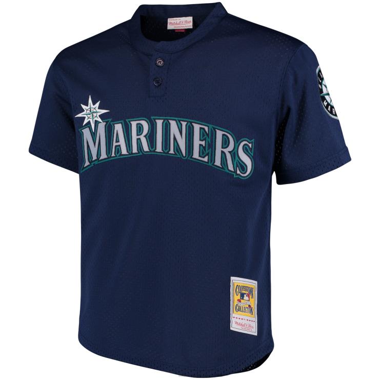 Seattle Mariners Ken Griffey Jr. Mitchell & ness granatowa koszulka do ćwiczeń z kolekcji Cooperstown mężczyźni 0J02V429 MLB Jerseys