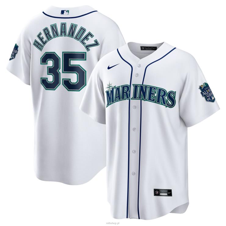 biała replika domowej koszulki gracza Seattle Mariners Teoscar Hernandez Nike mężczyźni 0J02V1593 MLB Jerseys