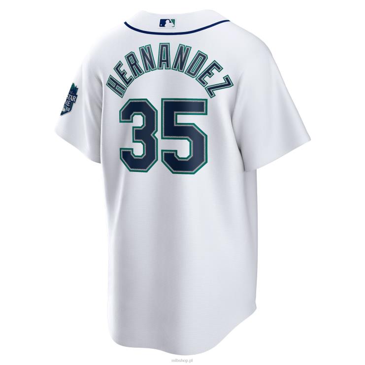 biała replika domowej koszulki gracza Seattle Mariners Teoscar Hernandez Nike mężczyźni 0J02V1593 MLB Jerseys