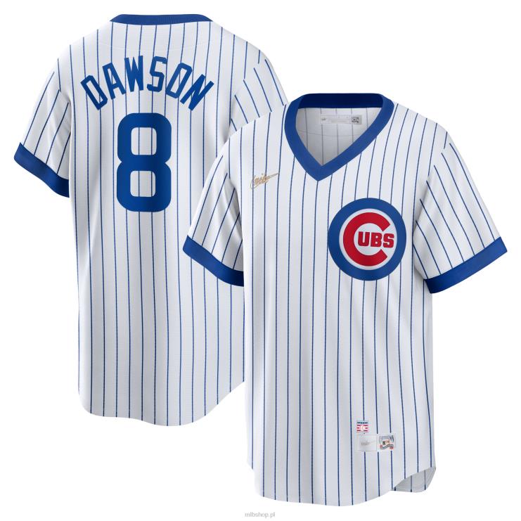 koszulka chicago cubs andre dawson nike biała domowa kolekcja cooperstown dla gracza mężczyźni 0J02V455 MLB Jerseys