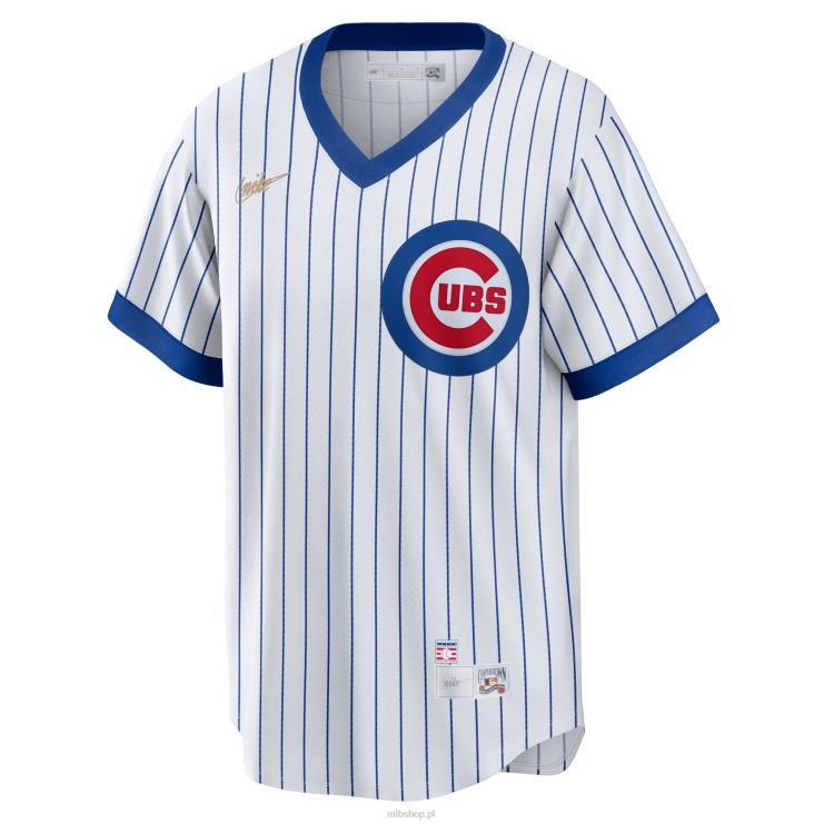 koszulka chicago cubs ernie banki nike biała domowa kolekcja cooperstown dla gracza mężczyźni 0J02V440 MLB Jerseys