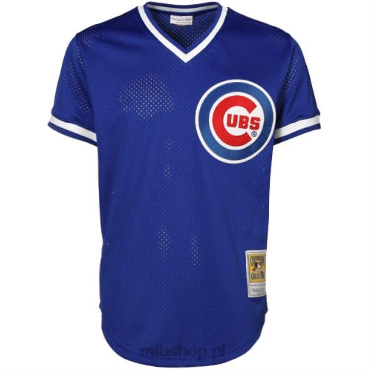 mitchell & ness ryne sandberg chicago cubs cooperstown autentyczna kolekcja replika retro jersey royal blue mężczyźni 0J02V1108 MLB Jerseys