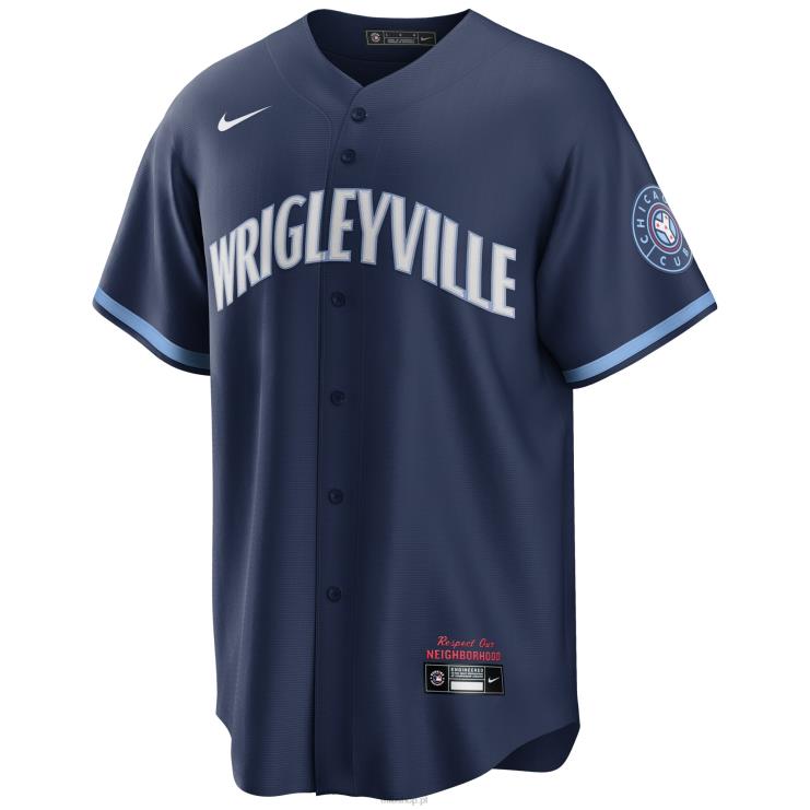 replika koszulki Nike Navy City Connect Chicago Cubs mężczyźni 0J02V261 MLB Jerseys