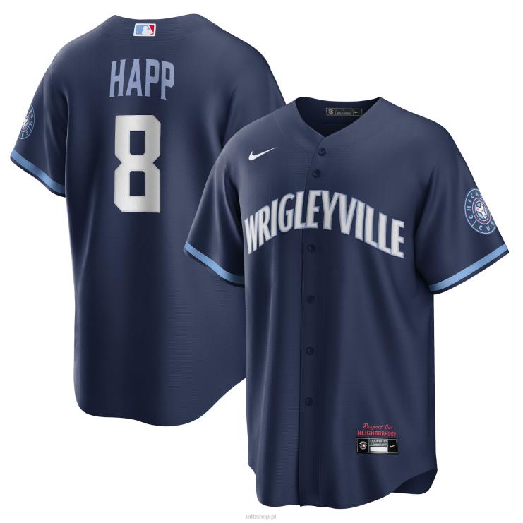 replika koszulki gracza chicago cubs ian happ nike navy city connect mężczyźni 0J02V650 MLB Jerseys