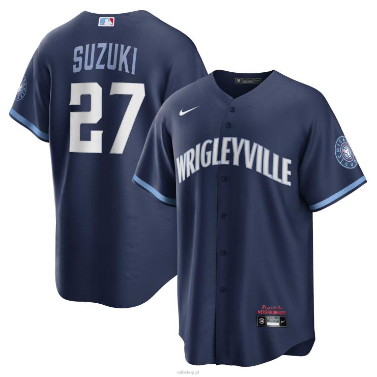 replika koszulki gracza chicago cubs seiya suzuki nike navy city connect mężczyźni 0J02V677 MLB Jerseys