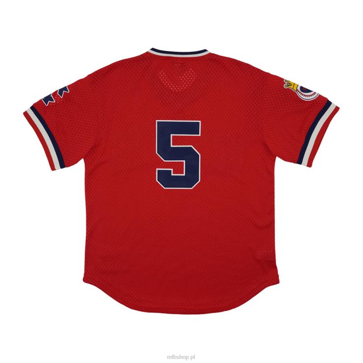 kansas city monarchs # 5 rings & crwns replika czerwonej koszulki z siateczki z dekoltem w szpic mężczyźni 0J02V1399 MLB Jerseys