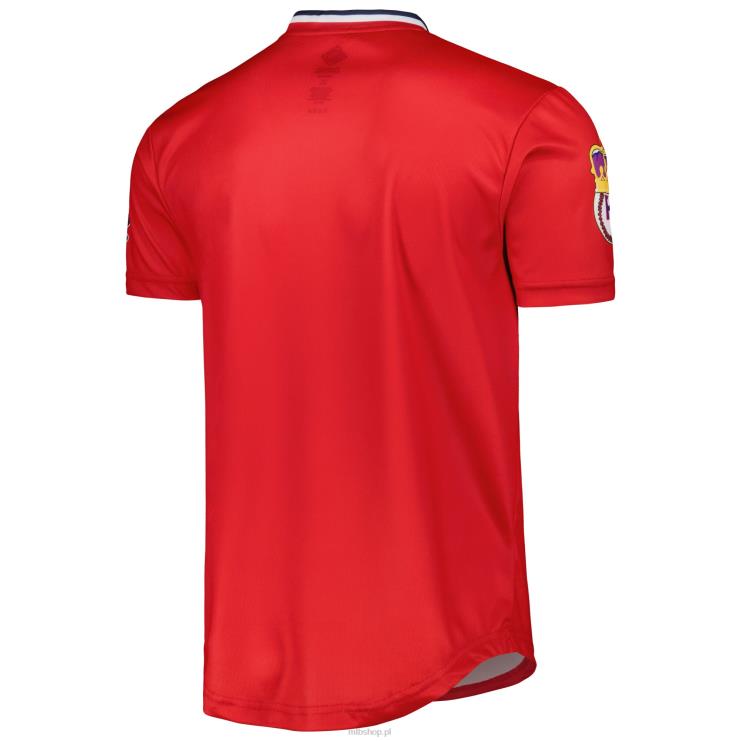 kansas city monarchs przeszywana czerwoną sublimowaną koszulką z dekoltem w szpic mężczyźni 0J02V975 MLB Jerseys