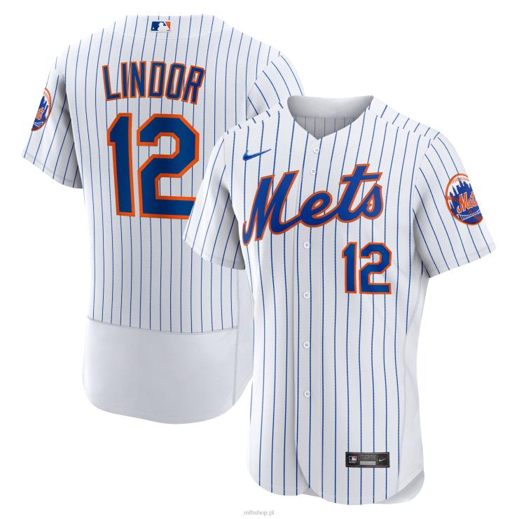 Biała autentyczna domowa koszulka gracza New York Mets Francisco Lindor Nike mężczyźni 0J02V655 MLB Jerseys