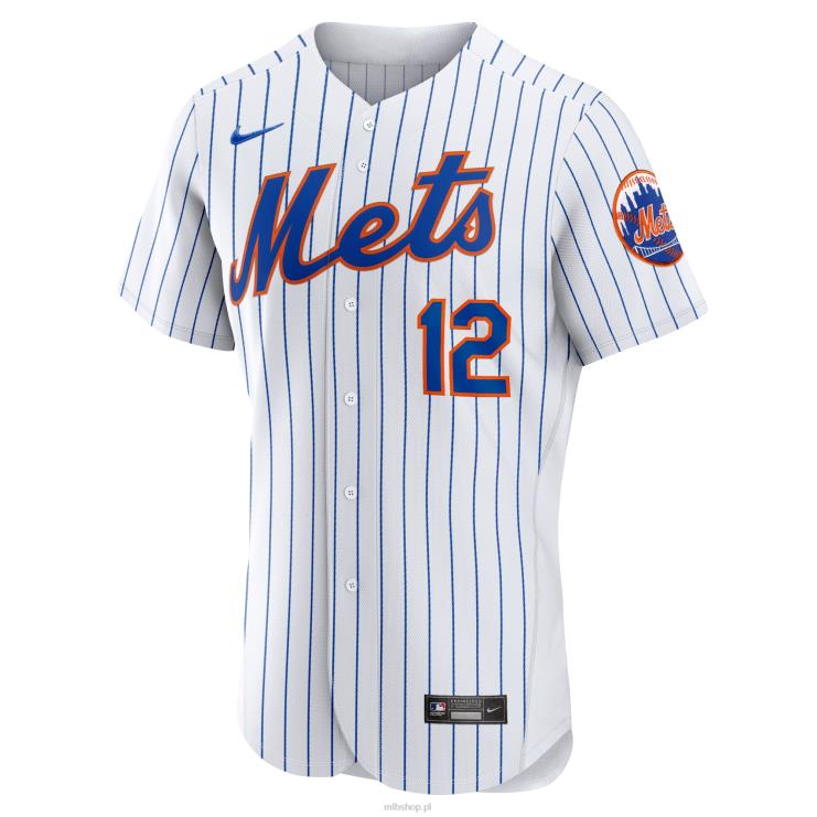 Biała autentyczna domowa koszulka gracza New York Mets Francisco Lindor Nike mężczyźni 0J02V655 MLB Jerseys
