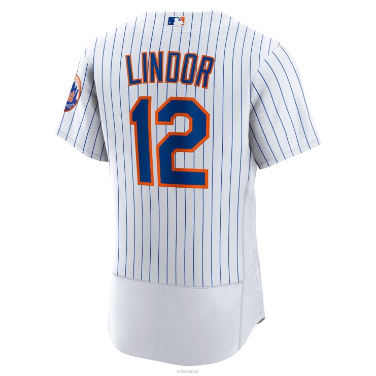 Biała autentyczna domowa koszulka gracza New York Mets Francisco Lindor Nike mężczyźni 0J02V655 MLB Jerseys