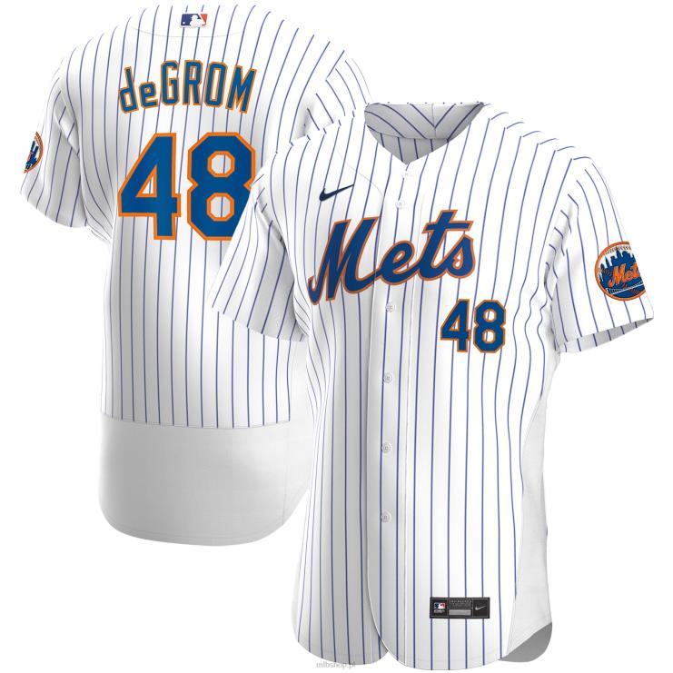 Biała autentyczna domowa koszulka gracza New York Mets Jacob Degrom Nike mężczyźni 0J02V1112 MLB Jerseys