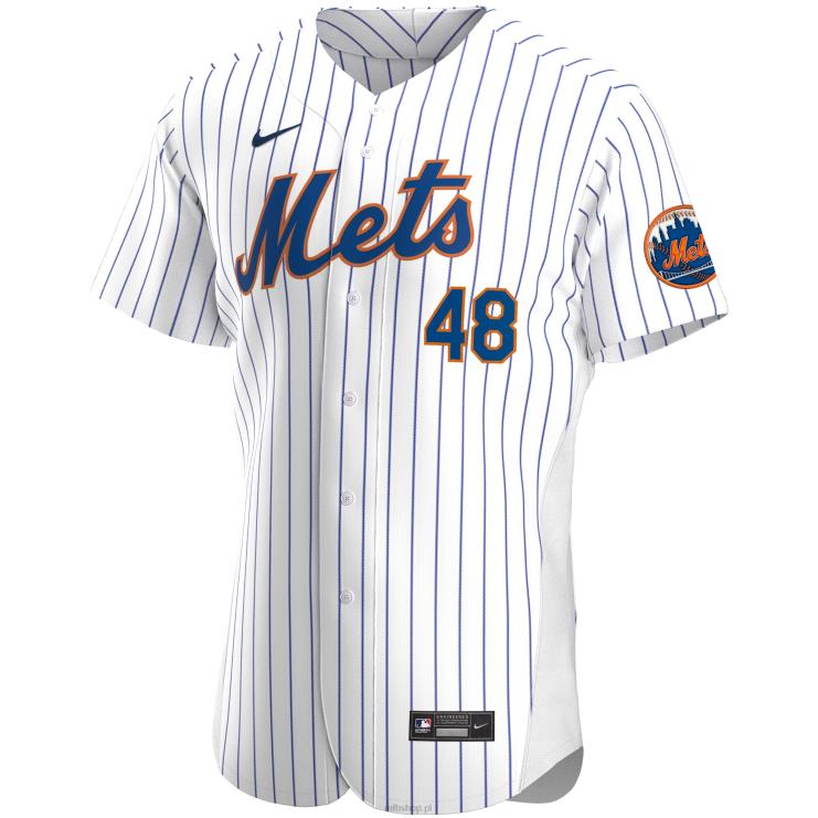 Biała autentyczna domowa koszulka gracza New York Mets Jacob Degrom Nike mężczyźni 0J02V1112 MLB Jerseys