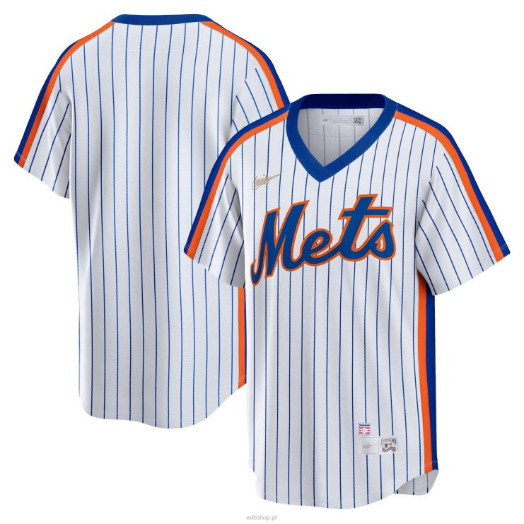 Biała koszulka drużyny z kolekcji New York Mets Nike Cooperstown mężczyźni 0J02V452 MLB Jerseys