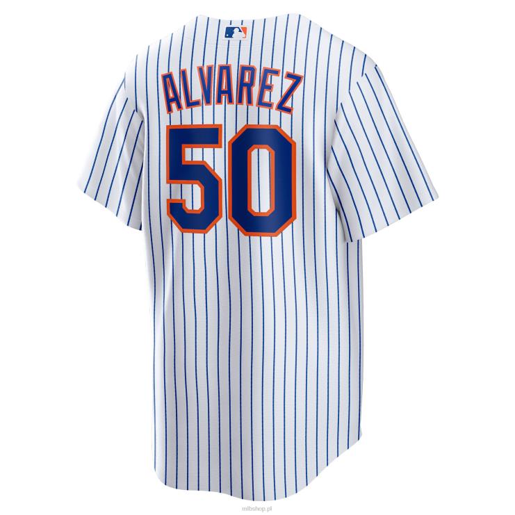 Biała replika domowej koszulki gracza New York Mets Francisco Alvarez Nike mężczyźni 0J02V1619 MLB Jerseys