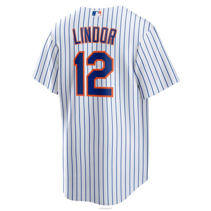 Biała replika domowej koszulki gracza New York Mets Francisco Lindor Nike mężczyźni 0J02V81 MLB Jerseys