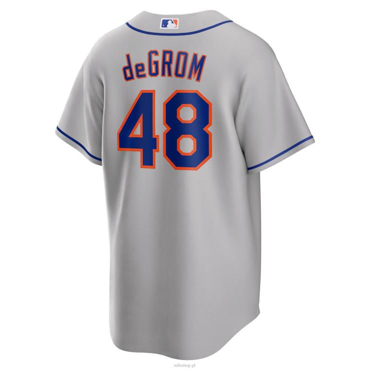 New York Mets Jacob Degrom Nike Grey Road replika koszulki z nazwiskiem gracza mężczyźni 0J02V635 MLB Jerseys