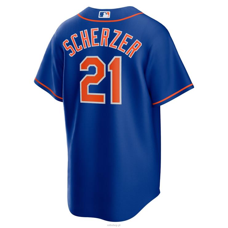 Replika koszulki New York Mets Max Scherzer Nike Royal Alternative Player mężczyźni 0J02V1083 MLB Jerseys