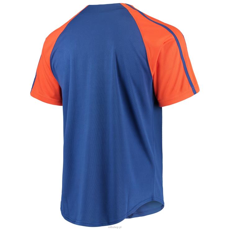 Zapinana na guziki replika raglanowej koszulki New York Mets ze szwami królewskimi mężczyźni 0J02V776 MLB Jerseys