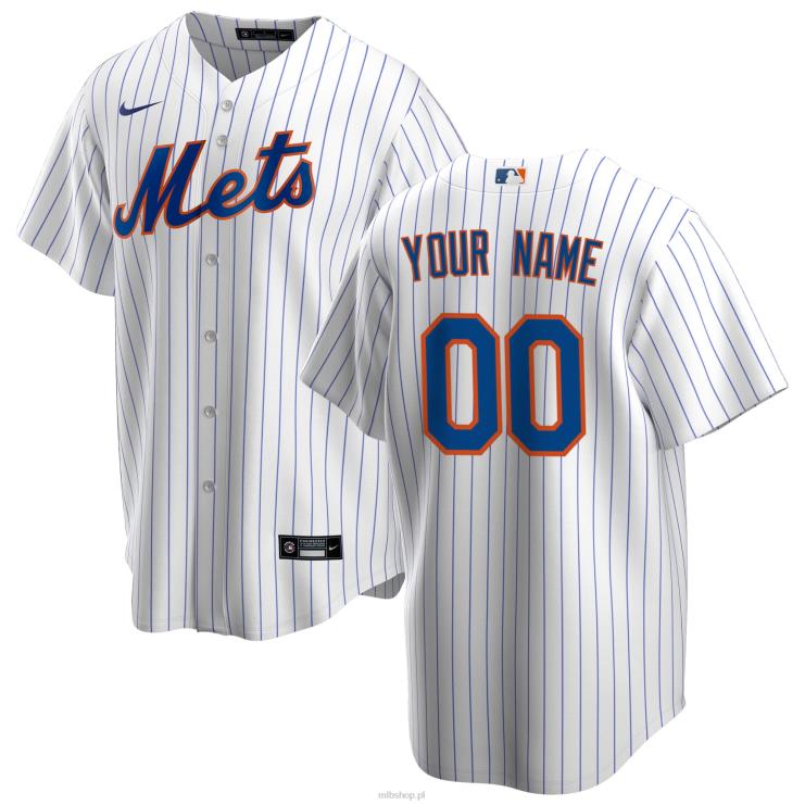 biała replika domowej koszulki Nike New York Mets na zamówienie mężczyźni 0J02V108 MLB Jerseys